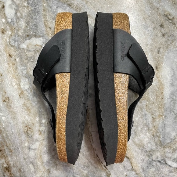 Papillio Birkenstock Gizeh Flex Vegan Platform Thong Sandals Black Size 36 L5 - Picture 5 of 10